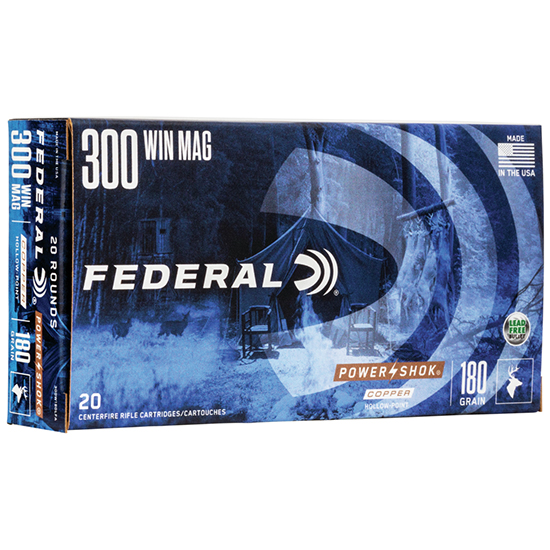 FED POWER-SHOK 300WIN 180GR COPPER 20/10 - Ammunition